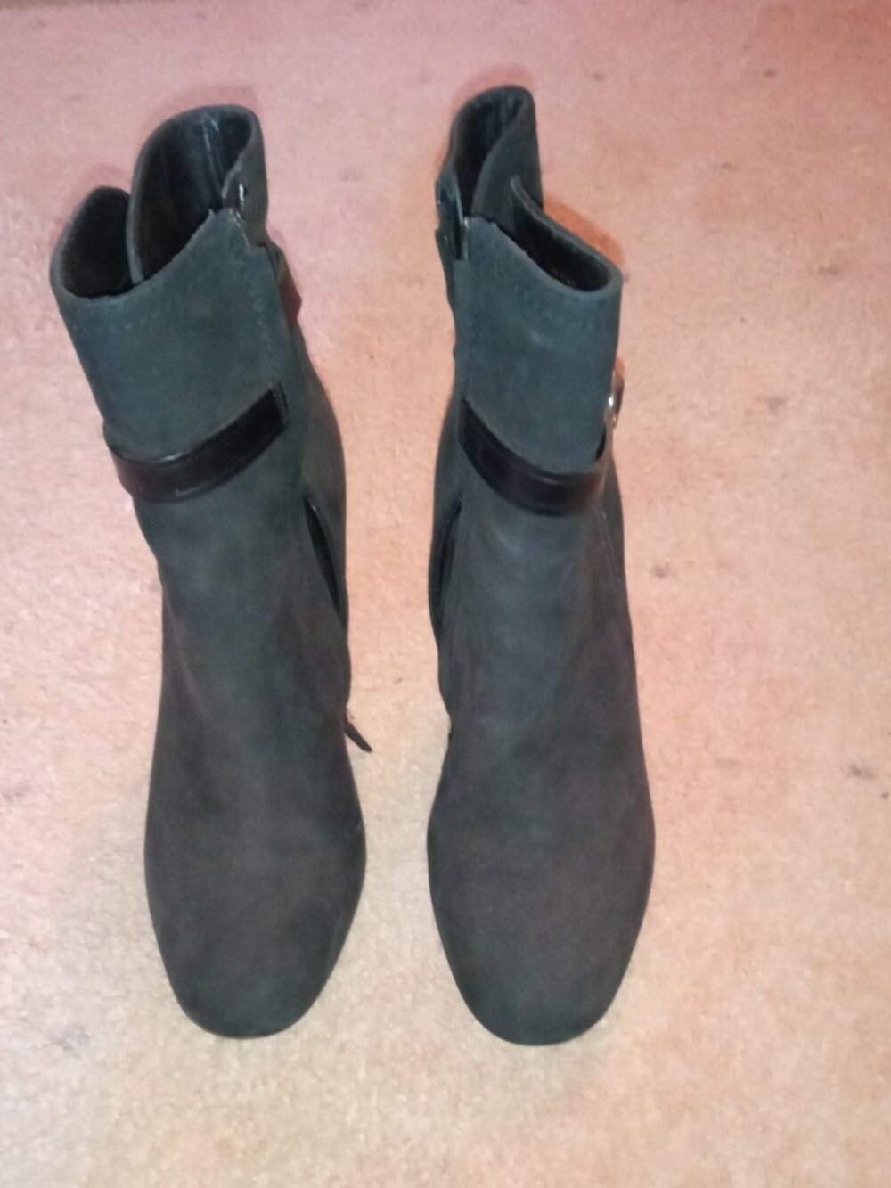 Vero Cuoio Suede  Black Ankle Boots